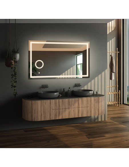 Téglalap alakú fürdőszobai tükör zoom led tükörrel - EMI LED PREMIUM