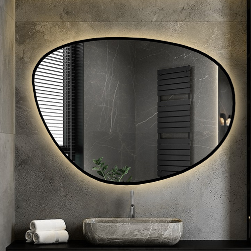 Szabálytalan alakú tükör keretben, megvilágítással - AGAT IN LED FRAME 2