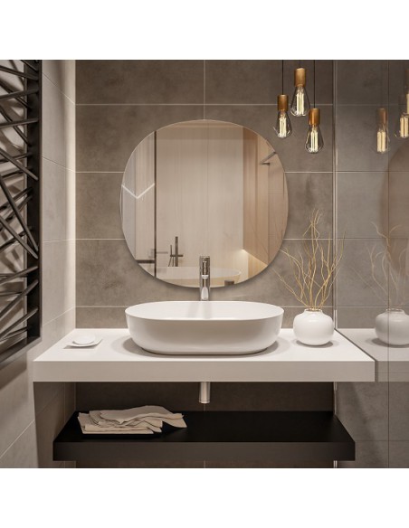 Fürdőszoba tükör szabálytalanul lekerekített LAOS