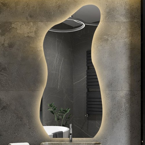 Szerves formájú tükör megvilágítással - ANGELIT LED 2