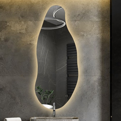 Dekoratív tükör organikus formával és megvilágítással - BARYT LED 2