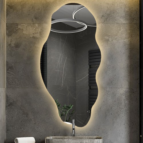 Dekoratív tükör organikus formával és megvilágítással - LOLIT LED 2