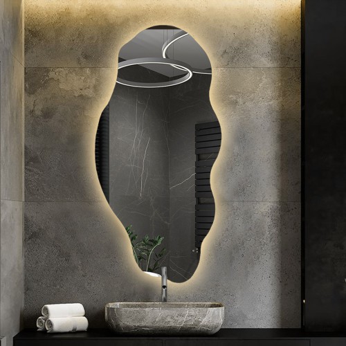 Dekoratív tükör organikus formával és megvilágítással - LOLIT LED