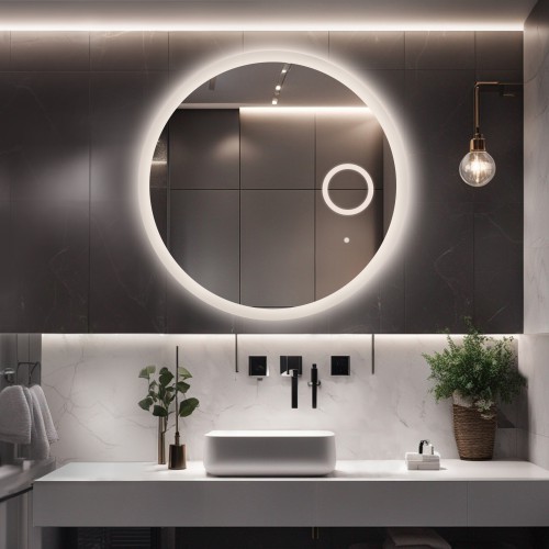 Kerek fürdőszobai tükör zoom led tükörrel - CAPELLA LED PREMIUM 2