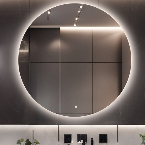 Kerek fürdőszobatükör kapcsolóval - KÖR LED PREMIUM