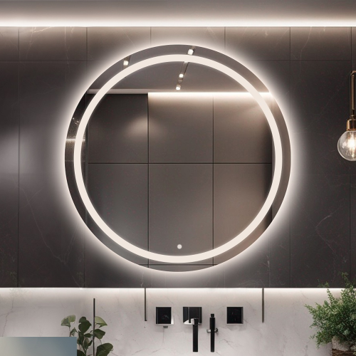 Kör alakú fürdőszobai tükör kapcsolóval - MAIA LED PREMIUM