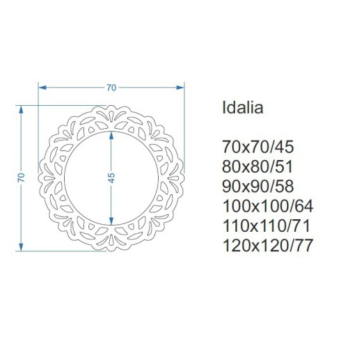Dekoratív tükör áttört mdf keretben - IDALIA 2