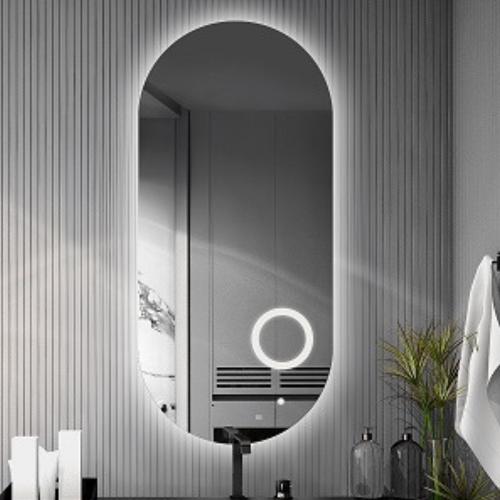 Ovális fürdőszobatükör zoom led tükörrel - NIKO LED PREMIUM