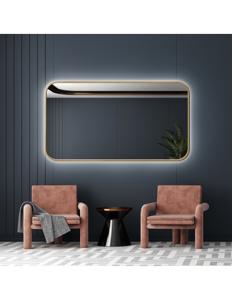 MDF SLIM keretes tükör megvilágítással - GERDA LED