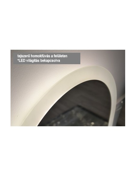 Kerek fésülködőasztal tükör LED megvilágítással - HOLLYWOOD