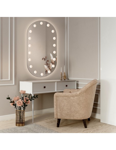 Ovális tükör megvilágítással - LONDON LED