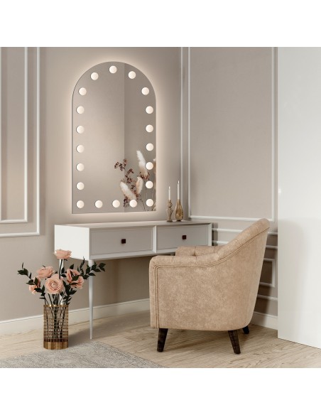 Félovális tükör megvilágítással - OSLO LED