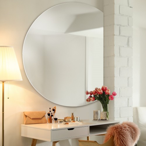 Kerek fürdőszobai tükör lekerekített oldallal - KÖR LEKEREKÍTETT OLDAL