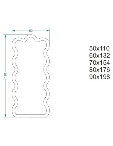 Szabálytalan tükör MDF keretben - BLOBS WAVE