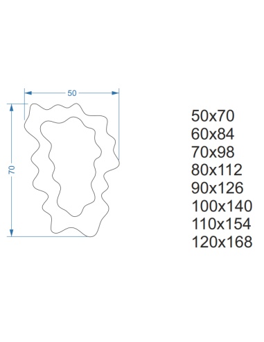 Szabálytalan tükör MDF keretben - BLOBS MISTY