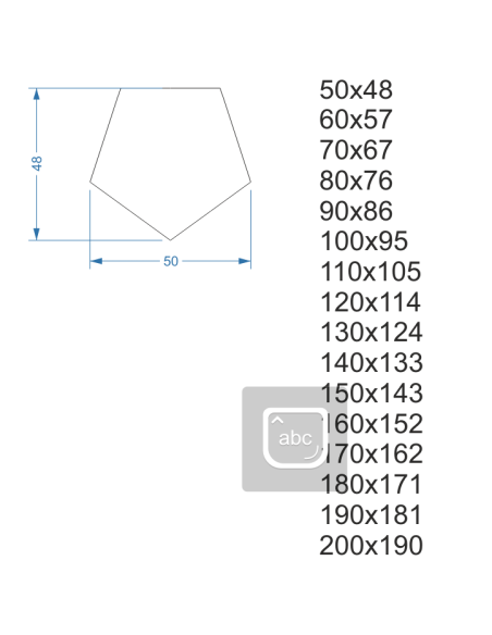 Geometriai alakú tükör keretben világítással – PENTA KERETBEN LED Geometriai alakú tükör keretben világítással – PENTA KERETBEN LED