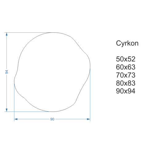 Szabálytalan alakú fürdőszobatükör időjárásmérő állomással - CYRKON LED PREMIUM 2
