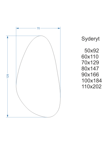Szabálytalan alakú tükör - SYDERITE