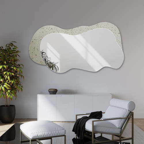 Szabálytalan tükör antikolt vintage tükrön - VELOCE