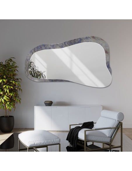 Szabálytalan tükör antikolt morena tükörrel - METRUM