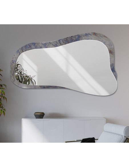 Szabálytalan tükör antikolt morena tükörrel - METRUM