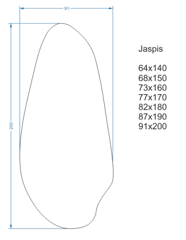 Organikus tükör világítással - JASPIS LED II
