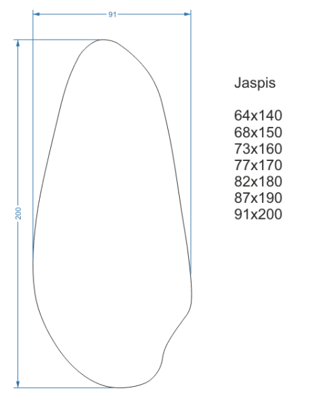 Organikus tükör világítással - JASPIS LED II