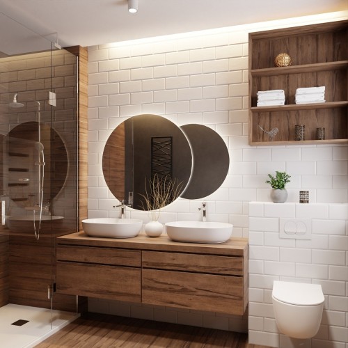 Megvilágított fürdőszobai tükörkészlet - UNIVERSE LED II