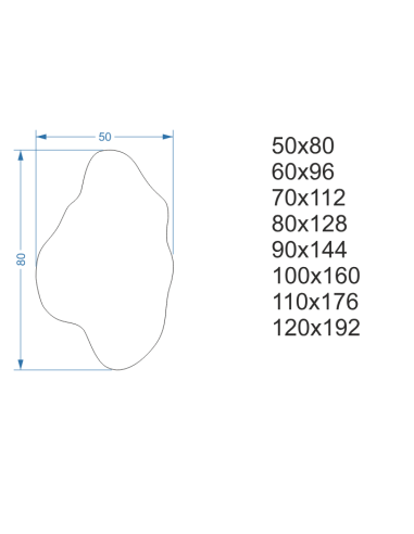Tükör szabálytalan alakban - POCO