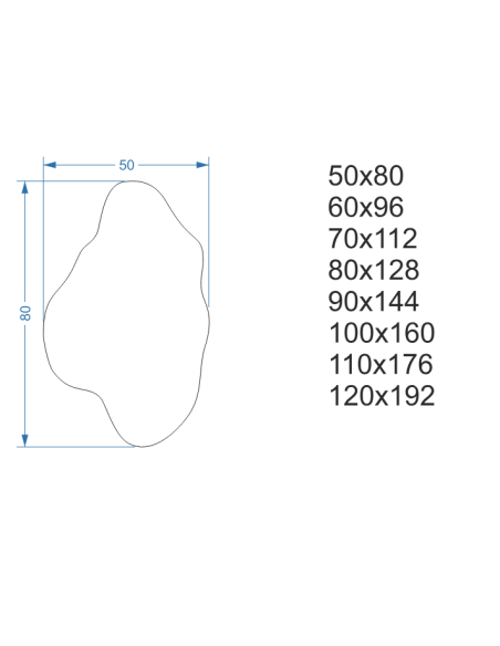 Tükör szabálytalan alakban - POCO