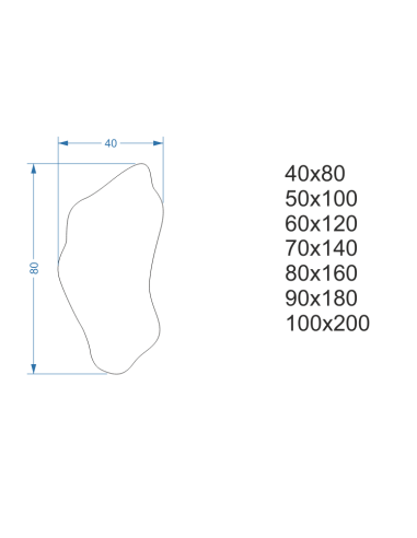 Tükör szabálytalan alakban MDF keretben - PIENA KERETBEN