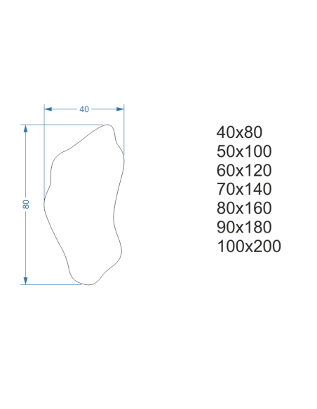 Tükör szabálytalan alakban MDF keretben - PIENA KERETBEN