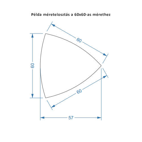 Háromszög alakú tükör MDF keretben - KARO KERETBEN 2