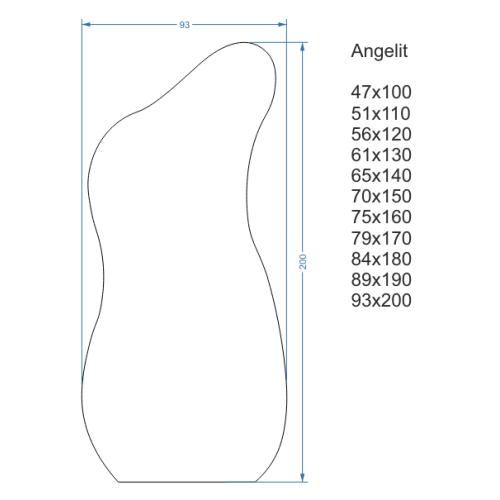 Dekoratív tükör organikus formával - ANGELIT 2
