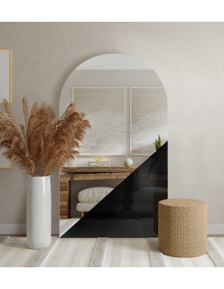 Nagyméretű, dekoratív, félig ovális tükör - KRIS