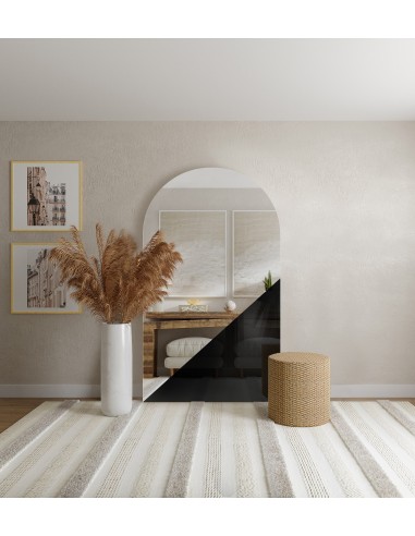 Nagyméretű, dekoratív, félig ovális tükör - KRIS