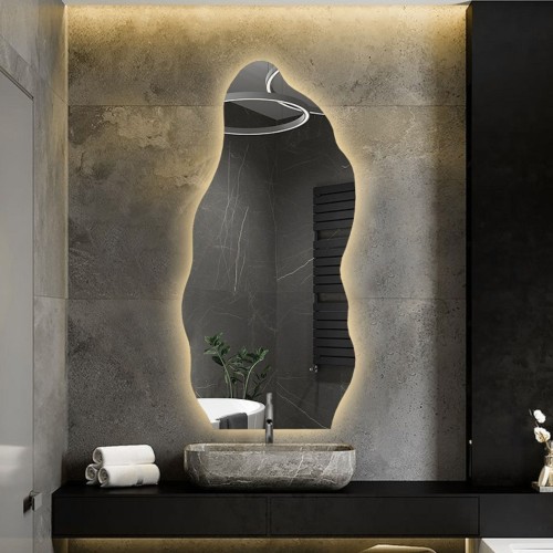 Szerves formájú tükör megvilágítással - AURO LED 2