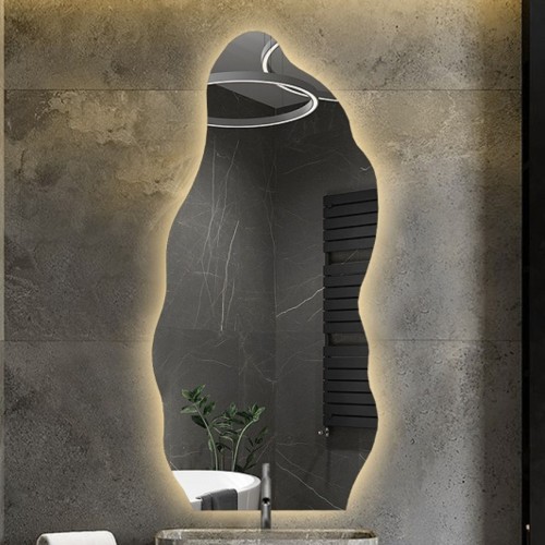 Szerves formájú tükör megvilágítással - AURO LED 2 2