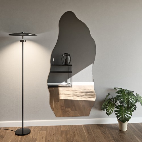 Dekoratív félig ovális tükör organikus formával - AURO 2