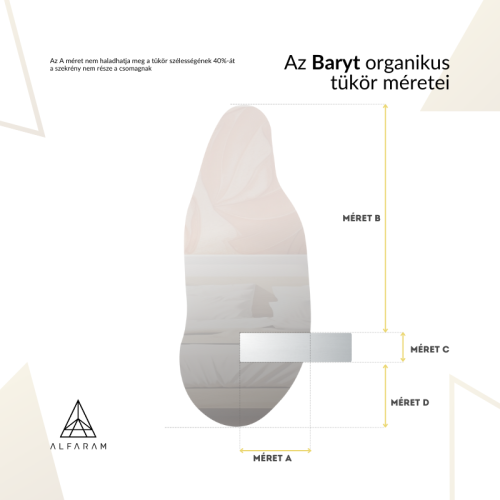 Szabálytalan alakú tükör szekrénykivágással és megvilágítással - BARYT LED 2