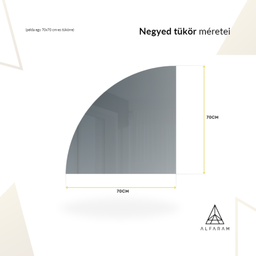 Negyedkör alakú tükör MDF keretben - NEGYEDKÖR A KERETBEN 2
