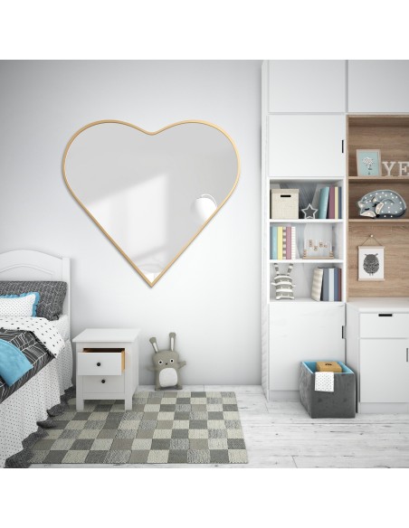 Tükör MDF keretben - HEART - keret színe az Ön által választott színben