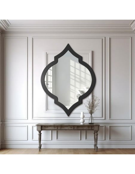 Fali tükör retro stílusban, keretben – GRACE