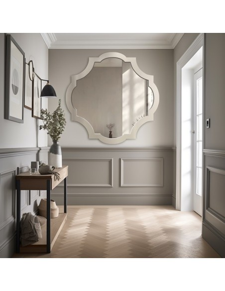 Fali tükör retro stílusban, keretben – SKARLET