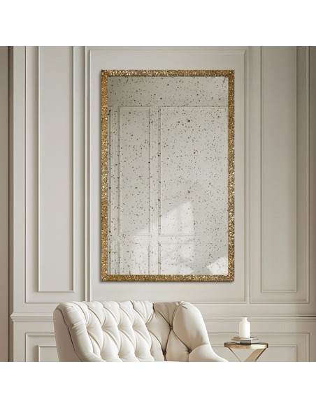 Luxus falitükör arany kerettel és antikolt tükörfelülettel – 8002002 – JULIA VINTAGE