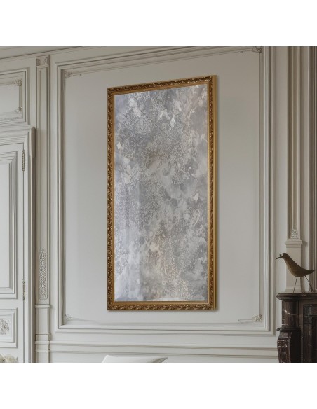 Luxus falitükör díszes keretben, antikolt tükörfelülettel – GUSTAV SILVER