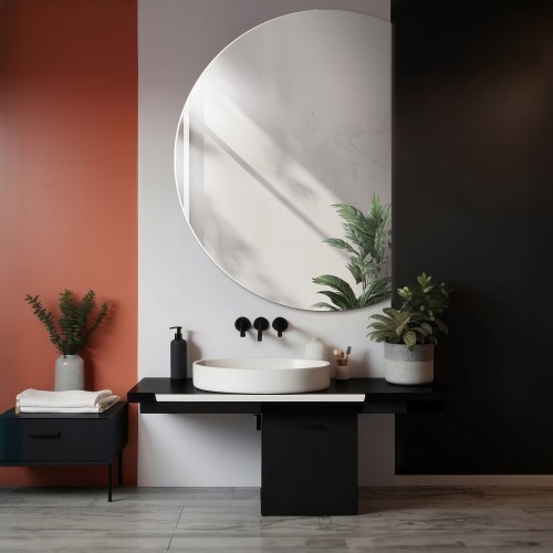 Kerek fürdőszobai tükör lekerekített oldallal - KÖR LEKEREKÍTETT OLDAL 2