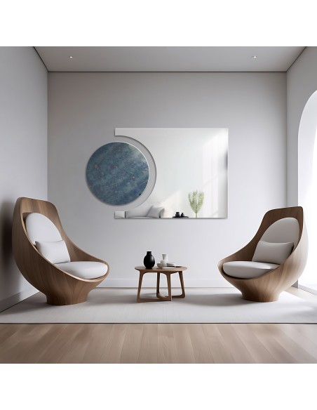 Fürdőszobai tükörkészlet kör és üstökös dekorációs panel -KOSMIK II