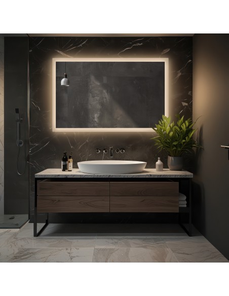 Téglalap alakú tükör megvilágítással - MOIRA LED