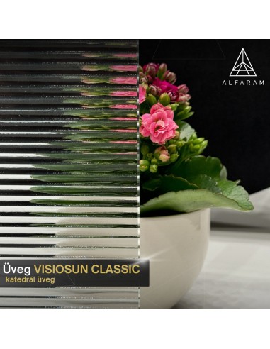 Dekoratív téglalap alakú tükör katedrál üvegen Visiosun Classic - LUXORA CLARITY